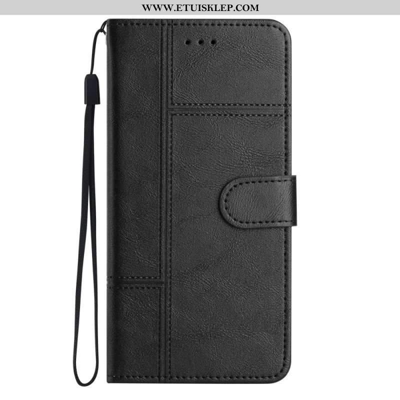 Etui Folio do Samsung Galaxy S23 5G z Łańcuch Biznes W Smyczy